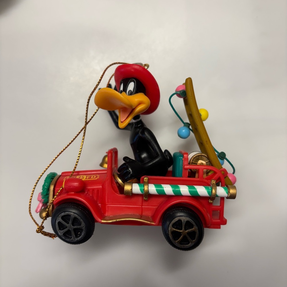 Red and Black Cartoon Character Ornament